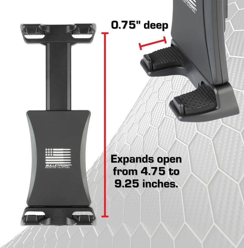 Bulletpoint Mounting Solutions Universal Tablet Mount for Truck Compatible with Apple iPad & Samsung Tablets - 20mm Integrated Ball with 7cm Matte Carbon Fiber + Kevlar Mounting Arm - Image 3